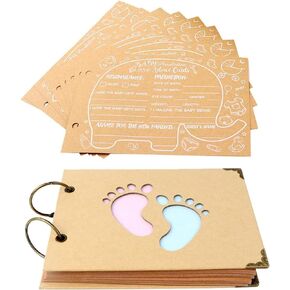 40 Sheets Baby Shower Advice Cards Baby Prediction Cards for Baby shower Reveal Games, Baby Shower Guest Book Boy or Girl Advice and Wishes Cards