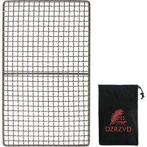 Mini Size Titanium Grill Grate for Backpacking Hiking Outdoor Camping Beach BBQ (Camping Fire Rated) - 10"X6.5"