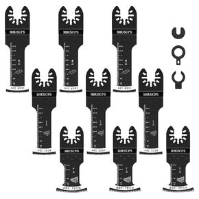 18pcs Extra Long Oscillating Saw Blades: Bi-Metal Oscillating Tool Blade for Metal, Japanese Tooth Blades for Wood, Fit Dewalt Rockwell Milwaukee Makita Bosch etc
