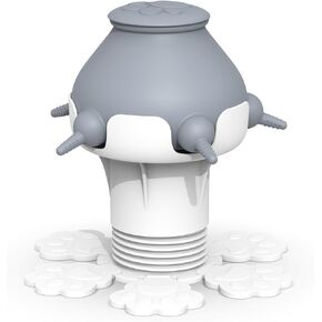 ORIA Puppy Feeder Milk Bowl, Silicone Puppy Milk Feeder for Multiple Puppies, Puppy Milk Feeding Station with 5 Teats, Adjustable Flow and Height, for Puppies Doggie Kittens Rabbits, 300ml