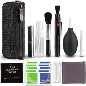 Andoer Professional Camera Cleaning Kit Lens Cleaning Kit with Air Blower Cleaning Pen Cleaning Cloth for Most Camera Mobile Phone Laptop