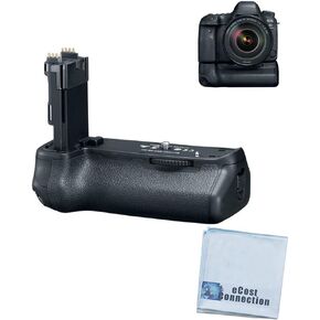 Pro Vertical Battery Grip for Canon 6D Mark II BG-E21 Replacement with Dual Battery Slots Works with LP-E6 Batteries + eCostConnection Microfiber Cloth