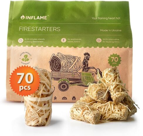 Inflame Fire Starters 400 pcs - Fire Starters for Campfires, Charcoal, BBQ in Kuwait