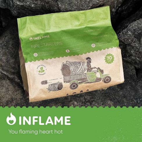 Inflame Fire Starters 400 pcs - Fire Starters for Campfires, Charcoal, BBQ in Kuwait