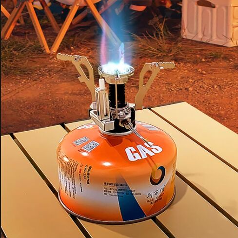 موقد صغير خارجي مسطح بعلبة غاز موقد الظباء للتخييم خاص محمول آلي نار موقد بأربعة زوايا in Kuwait