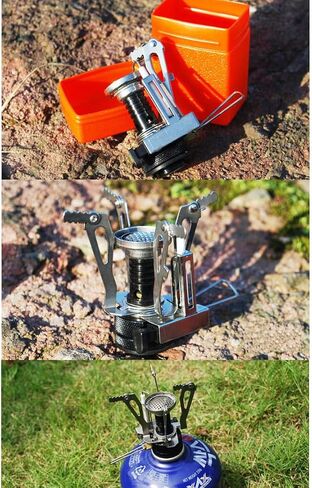 موقد صغير خارجي مسطح بعلبة غاز موقد الظباء للتخييم خاص محمول آلي نار موقد بأربعة زوايا in Kuwait