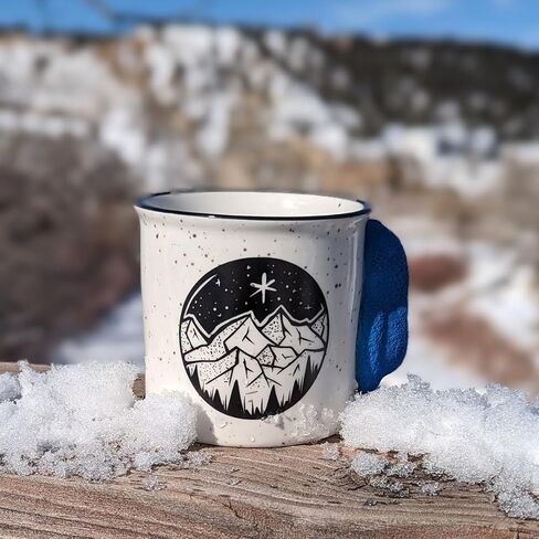Lunar Sol Rock Climbing Mug with Climbers Hold - Hand Drawn Design with Speckled Mug - Great Training for Your Grip - Rock Climber Gear Mountain Climbing Accessories or Gift in Saudi Arabia