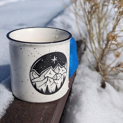 Lunar Sol Rock Climbing Mug with Climbers Hold - Hand Drawn Design with Speckled Mug - Great Training for Your Grip - Rock Climber Gear Mountain Climbing Accessories or Gift in Saudi Arabia