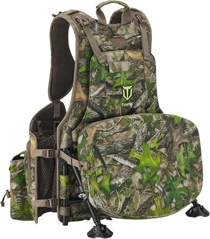 TIDEWE Turkey Vest with Seat, Hunting Vest with Game Pouch and Kickstand, Strut Camo Turkey Hunting Clothes for Men Women in Kuwait