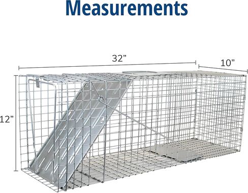 Havahart 1079SR Large 1-Door Humane Catch and Release Live Animal Trap for Raccoons, Cats, Bobcats, Beavers, Small Dogs, Groundhogs, Opossums, Foxes, Armadillos, and Similar-Sized Animals in Kuwait