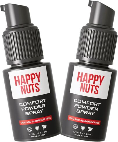 HAPPY NUTS Comfort Powder Spray: Anti Chafing & Mens Deodorant, Aluminum-Free, Sweat and Odor Control for Jock Itch, Groin and Men's Private Parts in Saudi Arabia