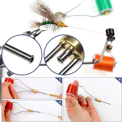 Fly Tying Kit Material Tools Kit Bobbin Fly Hooks Scissors Fly Beads Threader Needle Whip Finisher Fly Fishing Flies Starter Making Kit with Carry Bag in Saudi Arabia