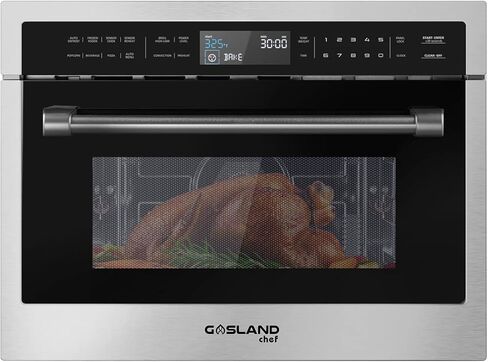 ميكروويف مدمج، فرن ميكروويف مدمج من GASLAND Chef BMD1602S مقاس 24 بوصة مع 1.6 قدم مكعب. سعة قدم، 1000 وات، مستشعر طهي، باب منسدل من الفولاذ المقاوم للصدأ in Kuwait