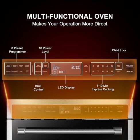 ميكروويف مدمج، فرن ميكروويف مدمج من GASLAND Chef BMD1602S مقاس 24 بوصة مع 1.6 قدم مكعب. سعة قدم، 1000 وات، مستشعر طهي، باب منسدل من الفولاذ المقاوم للصدأ in Kuwait