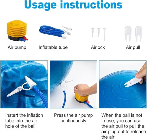 30" Herding Ball - Herding Horse Ball Toys for Horses Mega Herding Dog Balls with Hand Pump, Herding Ball Toys for Horses Stall，Blue Anti-Burst Training Soccer Ball for Horses in Kuwait