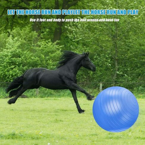 30" Herding Ball - Herding Horse Ball Toys for Horses Mega Herding Dog Balls with Hand Pump, Herding Ball Toys for Horses Stall，Blue Anti-Burst Training Soccer Ball for Horses in Kuwait