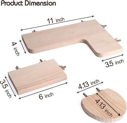 Chinchilla Cage Accessories Hamster Accessories, Chinchilla Toys Wood Platform Dwarf Hamster Cage Board, Chinchilla Cage Sturdy Standing and Jumping Wooden Board for Parrot Cage Rat Cage (Board) in Saudi Arabia