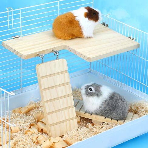 Chinchilla Cage Accessories Hamster Accessories, Chinchilla Toys Wood Platform Dwarf Hamster Cage Board, Chinchilla Cage Sturdy Standing and Jumping Wooden Board for Parrot Cage Rat Cage (Board) in Saudi Arabia