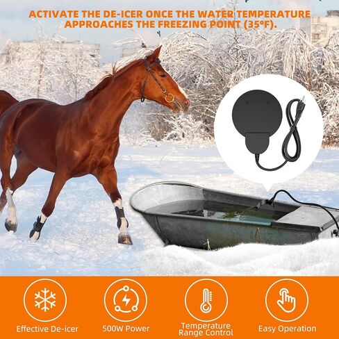 2024 New 250W De-icer Submergible Bird Bath Heater Aluminum Cast for Livestock Poultry Horses, Cows, Birds, Wildlife Drinking Indoor Outdoors in Winter Birdbath Water Heater in Saudi Arabia