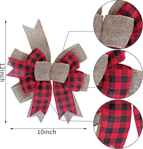 Clover Patrick's Day Wreath Bow Green Shamrock Irish Holiday DIY Crafts Gift Ribbon Bow Ornaments for St. Patrick's Day (9.5 x 13 inch) in Saudi Arabia