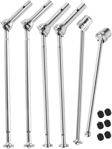 RC Drive Shafts Axles Upgrades Part for Arrm a 1/8 Kraton 6S BLX,Steel #45 Front & Rear Driveshaft,Center CVD Dogbone,6pcs,Silver in Kuwait