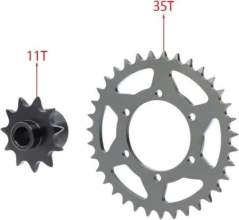 RCBOYZ 7075 الألومنيوم محور سلسلة ضرس 35T مع الكروم الصلب الجبهة سلسلة ضرس 11T مجموعة لLosi Pro Moto MX 1/4 Losi RC دراجة نارية ترقيات in Kuwait