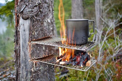 شركة Expedition Research LLC شواية Bushcraft الأصلية - شبكة ملحومة من الفولاذ المقاوم للصدأ عالية القوة (تصنيف نار المخيم)، الولايات المتحدة الأمريكية in Kuwait