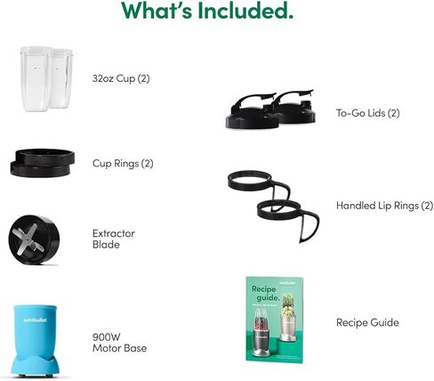 خلاط طعام نوتري بوليت NB9-1301AMG Pro 13 قطعة بلون أخضر نعناعي مطفي، 900 واط in Kuwait