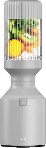 خلاط الوحش | تصميم أنيق لسطح المطبخ، تكنولوجيا المزج الحاصلة على براءة اختراع | استمتع بالعصائر والمخفوقات أثناء التنقل باستخدام نظام غطاء القش المحمول الجديد (أسود كربوني) in Kuwait