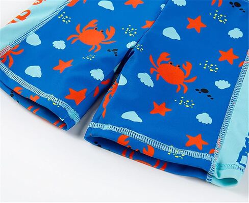 Mud Kingdom Little Boys 3 Pieces Swimsuit Cartoon Bathing Suit Rash Guards with Hat in Kuwait