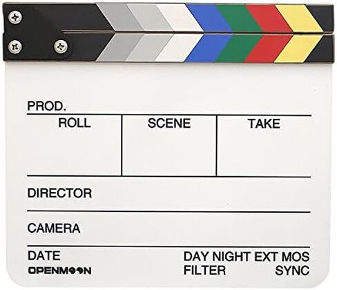 OPENMOON Director Film Clapperboard Cut Action Scene Clapper Board Slate (Small) in Kuwait