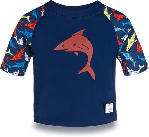 Beau and Belle Littles 3T Sharks Nageuret Swim Diaper and Rash Guard Set in Kuwait