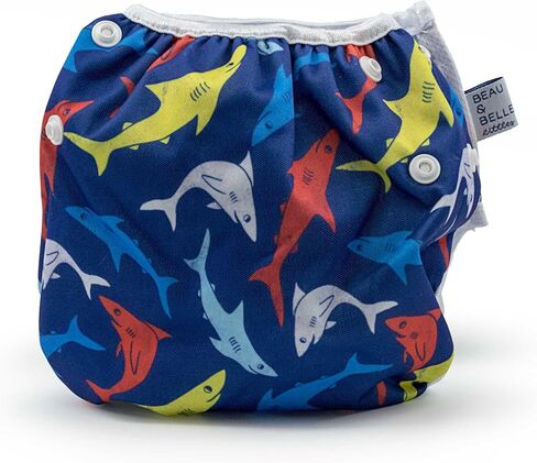 Beau and Belle Littles 3T Sharks Nageuret Swim Diaper and Rash Guard Set in Kuwait