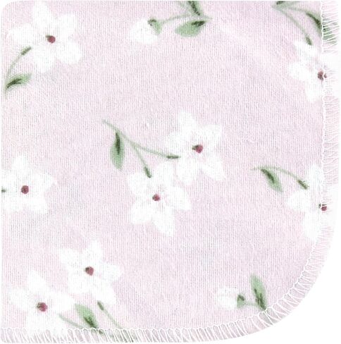 مناشف قطن فلانيل للأطفال من الجنسين من هدسون بيبي، عبوة من 10 قطع من الزهور الأرجوانية الأنيقة، مقاس واحد in Kuwait