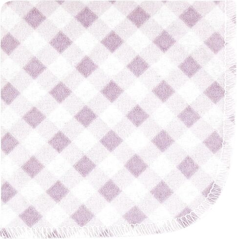 مناشف قطن فلانيل للأطفال من الجنسين من هدسون بيبي، عبوة من 10 قطع من الزهور الأرجوانية الأنيقة، مقاس واحد in Kuwait