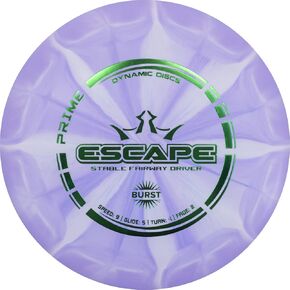 Dynamic Discs Prime Burst Escape Disc Golf Driver | Frisbee Golf Fairway Driver | Neutral Flying Golf Disc | Stamp Colors Will Vary