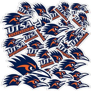 Desert Cactus The University of Texas at San Antonio Stickers Roadrunners Vinyl Decals Laptop Water Bottle Car Scrapbook 13.43x10.94 Sheet T1 (Type 1-1)