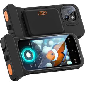 ESR Waterproof Phone Pouch for iPhone 13/14 / 15, Underwater Touch Sensitivity, IPX8 Floating Waterproof Cellphone Case with Lanyard, Dry Bag for Snorkeling, Black, 2 Pack