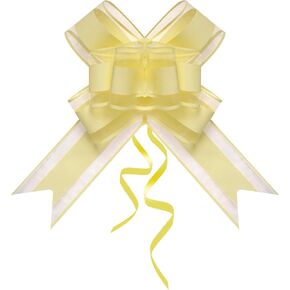 Lystaii 10 PCS Large Pull Bows Wrapping Ribbon Pull Bows Gift Bows for Birthday Presents Wedding Gift Baskets Presents Package Bow Decoration (Pink)