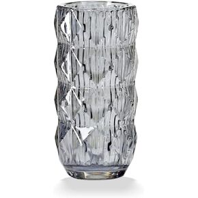 Glass vase, Crystal Glass vase, vase, Dry vase (Grey)