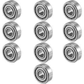 uxcell 10pcs 6mmx17mmx6mm Double Shielded Miniature Deep Groove Ball Bearing