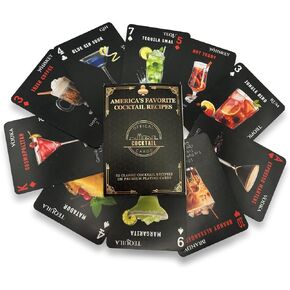 Bar Essentials for Home 135+ Cocktail Recipe Cards. Gifts for Alcohol Lovers. Red/Black Mixology Cards + Alcohol Drinks Bar Charts Bundle. (Charts Printed ON 2 Sides) in Saudi Arabia