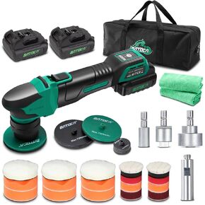 BATOCA 12V Cordless Polishing Machine, 2pcs 2.5Ah Batteries, for Home and Car Detailing