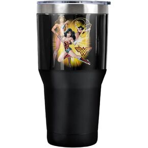 Logovision Wonder Woman Poses Stainless Steel Tumbler 20 oz Coffee Travel Mug/Cup, Vacuum Insulated & Double Wall with Leakproof Sliding Lid | Great for Hot Drinks and Cold Beverages