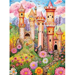 The Princess and The Magic Castle by Cross & Glory - 1000 Piece Jigsaw Puzzle, Vibrant Fairytale Artwork, Eco-Friendly, Premium Satin Finish, Ideal for Puzzle Lovers & Family Nights