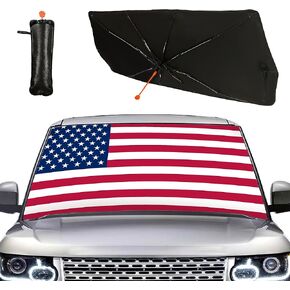 Car Windshield Sun Shade Umbrella,Starry Night Foldable Car Umbrella, UV Block&Heat Insulation Automotive Front Window Sunshade Cover Visor for Cars Trucks, 57"X30"