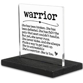 Gift for Cancer Warrior, Cancer Support Encouragement Gifts Her, Gift for Cancer Patient, Breast Cancer Gifts for Her, Warrior gift for Cancer Survivors, Cancer Decor Plaque for Her-DX164