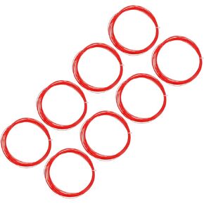 M METERXITY 8Pcs Badminton Racket String - High Flexibility Training Nylon Racquet String Line Badminton Repair Accessory for Badminton (10Mx0.75mm, Beige)