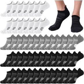 20 Pairs Mens Ankle Athletic Running Socks Breathable Low Cut Sports Casual Socks for Men