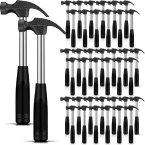 Lasnten 40 Pcs Claw Hammer Bulk for Kids Household Small Stubby Hammers with Soft Rubber Handle Multifunction Mini Sledge Hammer Lightweight Camping Tools for Home DIY Craft Woodworking Jewelry Making